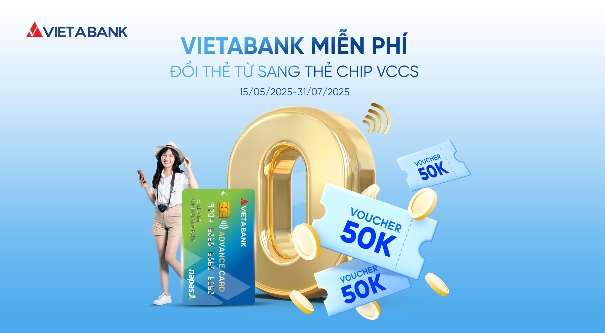 VIETABANK TRIỂN KHAI CHƯƠNG TRÌNH “ĐỔI THẺ LIỀN TAY – NHẬN NGAY QUÀ TẶNG”